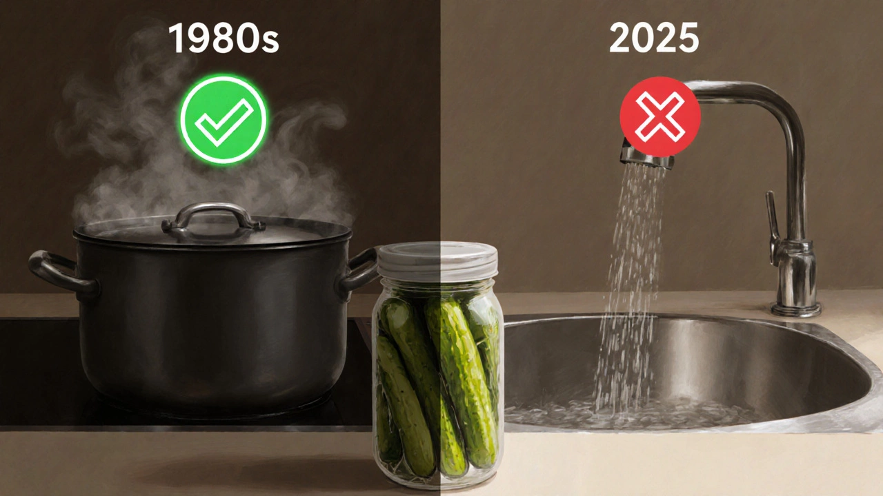 Сравнение старого и современного способа подготовки крышек: кипячение против мытья.